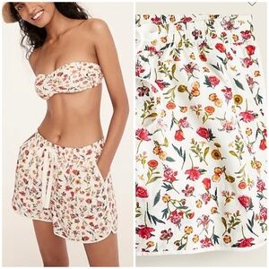 J.Crew Floral Seaside Shorts in antique white floral